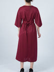 Elegant Solid Color Bat Sleeve Dress