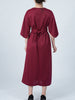 Elegant Solid Color Bat Sleeve Dress