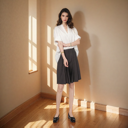 Pleated Loose Shorts