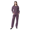 Raglan Sleeves Belted Short Jacket and Pleated Pants Set