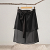 Lace-up Double Layer Mesh Fabric Skirt