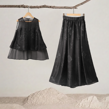 Short Front and Long Back Mesh Top