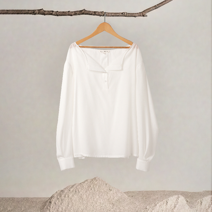 Loose Sleeve Beaded Waist Chain Embellished Top