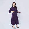 Elegant Solid Color Bat Sleeve Dress