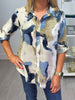 Lapel Long Sleeve Printed Shirt