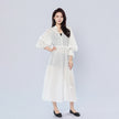 V-neck Long Sleeve Drawstring Waist-cinching Dress