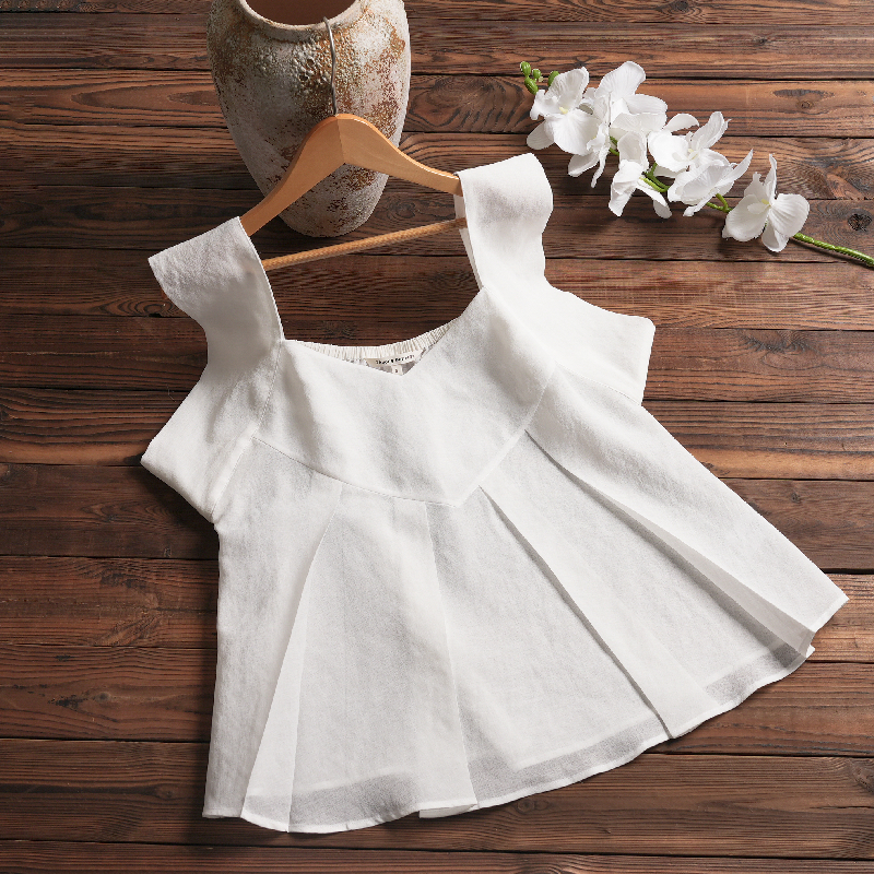 Square Neck Sleeveless Flowy Top