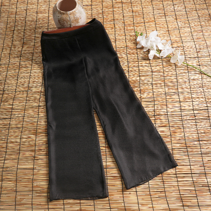 Mesh Lined Wide Leg Pants
