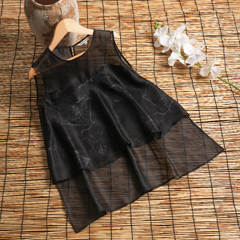 Short Front and Long Back Mesh Top