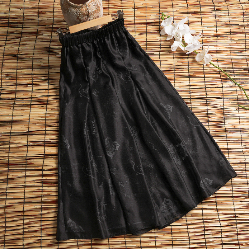 Double Layer Printed Wide Leg Pants