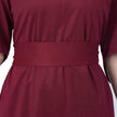Elegant Solid Color Bat Sleeve Dress