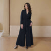 Deep V-neck Long Sleeve Loose Jumpsuit with Belt