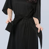 Elegant Solid Color Bat Sleeve Dress