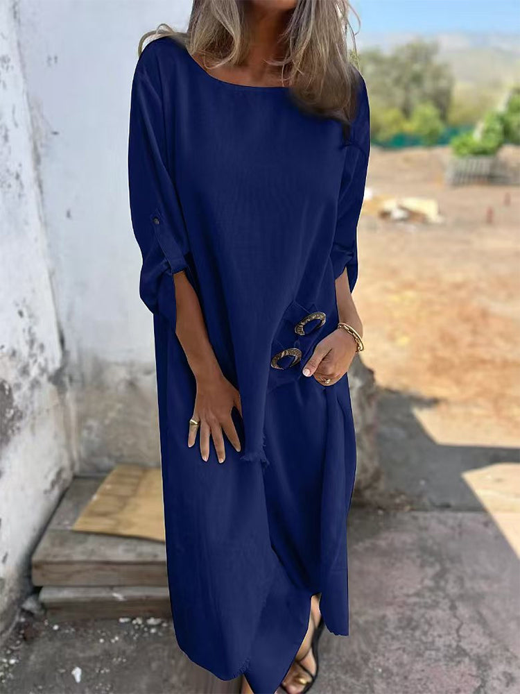 Loose Irregular Robe and Trousers Set