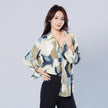 Lapel Long Sleeve Printed Shirt