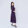 Elegant Solid Color Bat Sleeve Dress