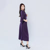 Elegant Solid Color Bat Sleeve Dress
