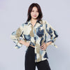 Lapel Long Sleeve Printed Shirt