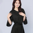 Elegant Solid Color Bat Sleeve Dress