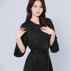 Elegant Solid Color Bat Sleeve Dress