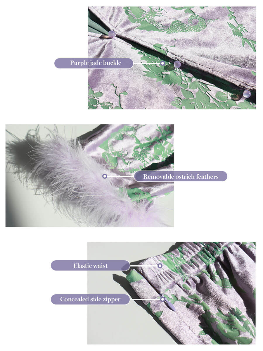 Burn-out_Velvet_Ostrich_Feather_Top_and_Fishtail_Dress_Two-Piece_Set_13