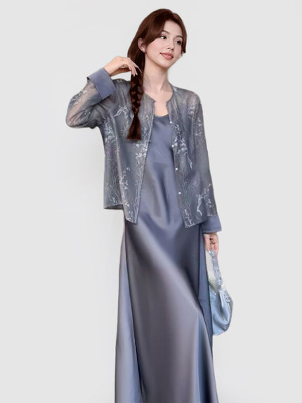 Button_Round_Neck_Sun_Protection_Jacket_Acetate_Suspender_Dress_Set_10