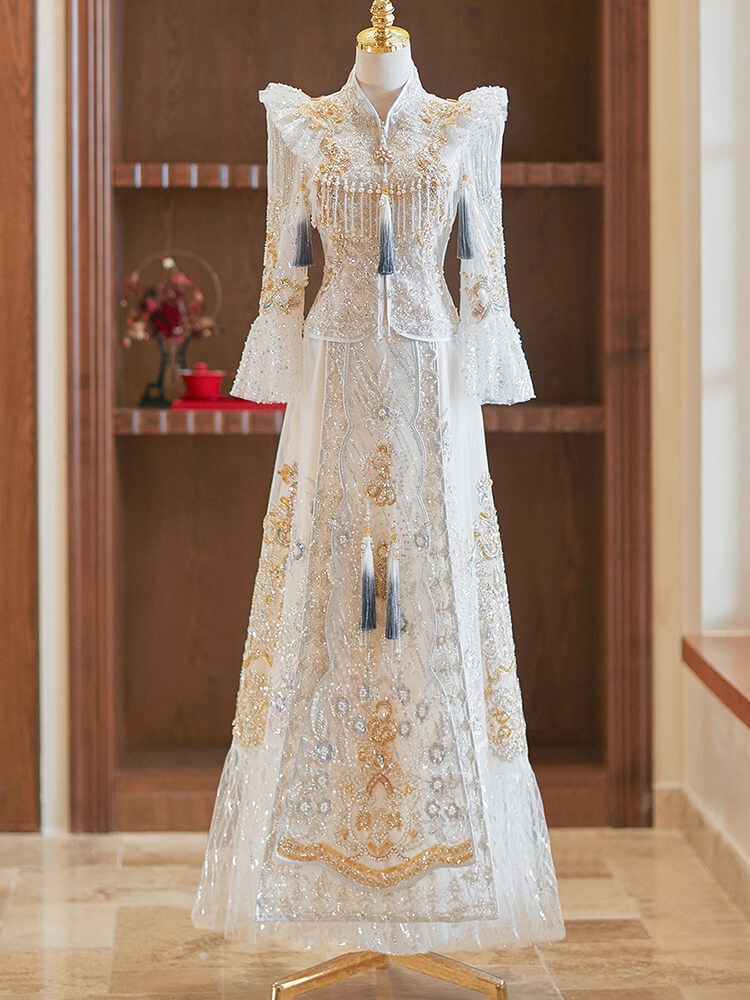 Champagne_Gorgeous_Embroidered_Xiuhe_Dress_Chinese_Wedding_Dress_Bridal_Suit_1