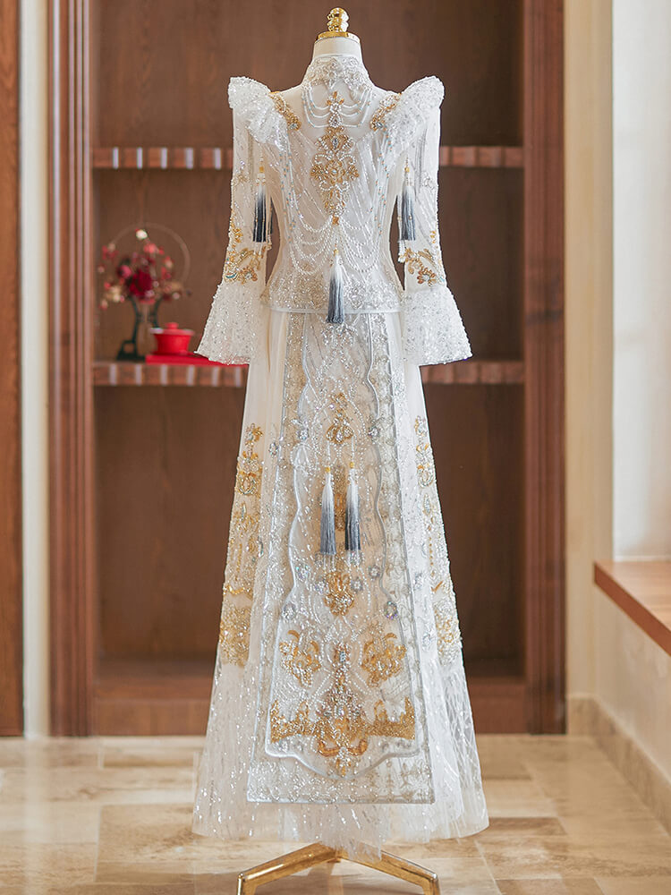 Champagne_Gorgeous_Embroidered_Xiuhe_Dress_Chinese_Wedding_Dress_Bridal_Suit_2