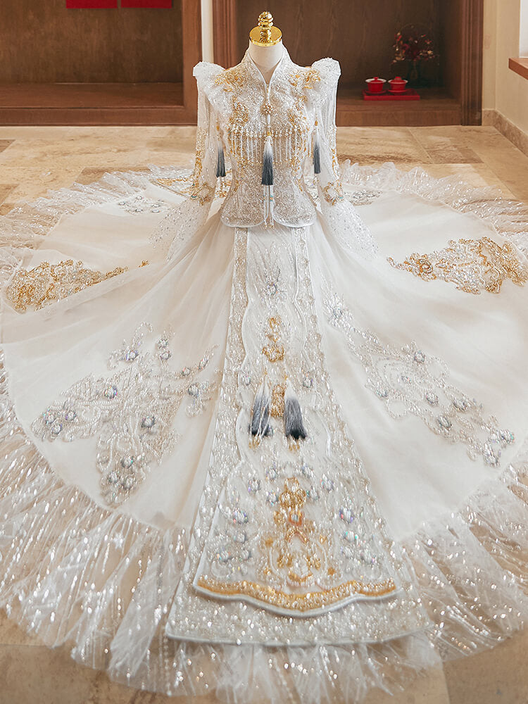 Champagne_Gorgeous_Embroidered_Xiuhe_Dress_Chinese_Wedding_Dress_Bridal_Suit_4