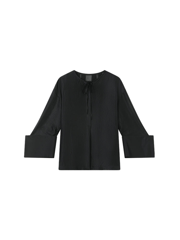 DanMoQingYan_Long_Sleeve_Pleated_Two-Piece_Top_5