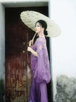 Embroidered Hollow Outer Shirt Three-dimensional Flower Sling V-neck A-line Dress 4