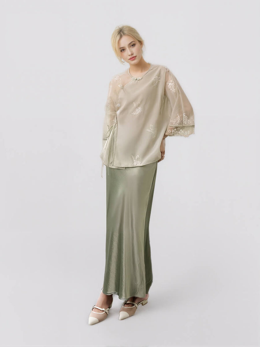 Embroidered_Slanted_Collar_Lace-up_Tulle_Top_1