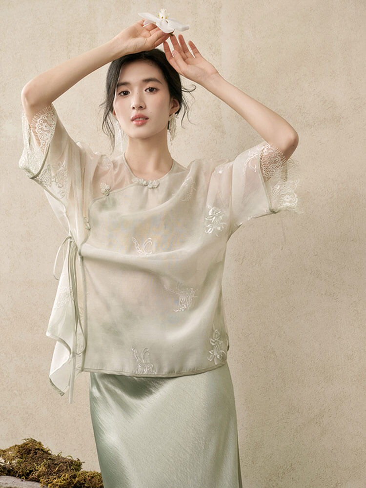 Embroidered_Slanted_Collar_Lace-up_Tulle_Top_2