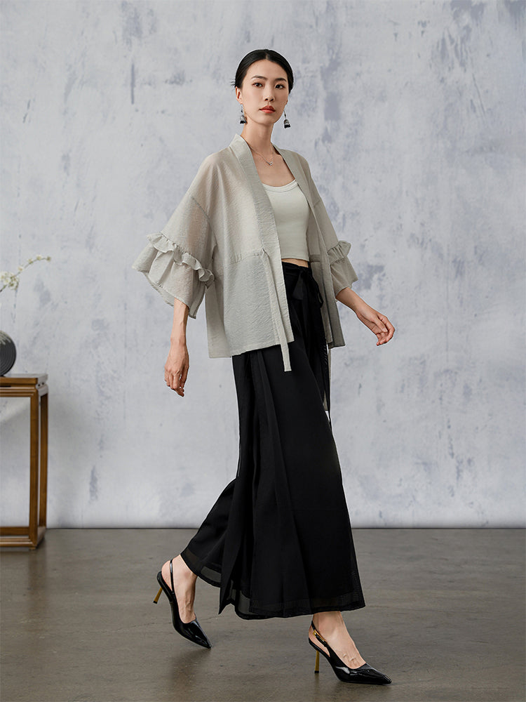 FengHeJu_nbsp_Ruffle_Sleeve_Cardigan_Top_4