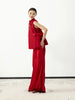 Flower Decoration Sleeveless Top And Spaghetti Straps Set Wedding Dress Set 4