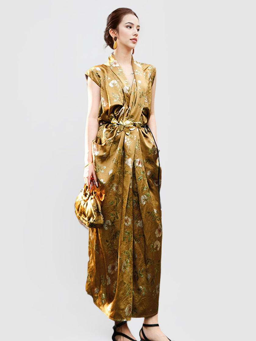 Gilded_Flower_Belt_Floral_Midi_Dress_11