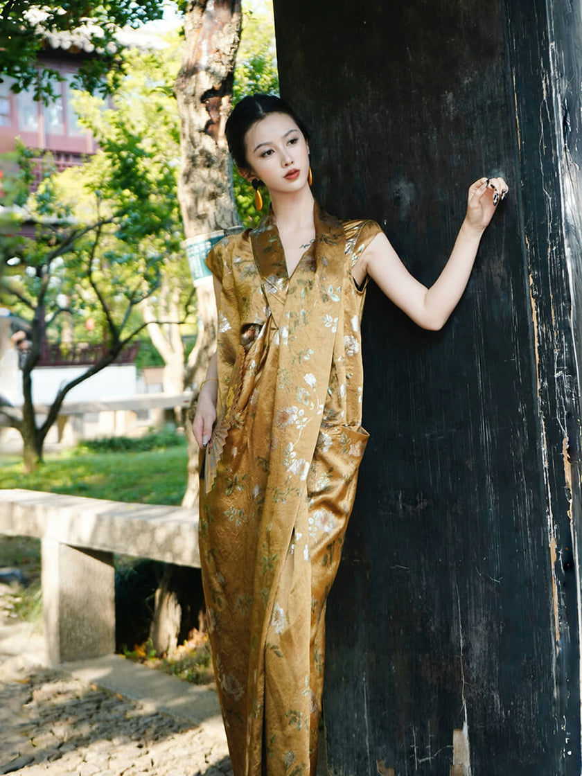 Gilded_Flower_Belt_Floral_Midi_Dress_6