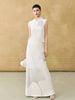 Ginkgo Printed Cowl Neck Sleeveless Top and Fishtail Skirt Set