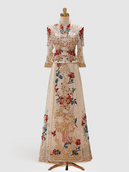 Gold_Xiuhe_Dress_Flower_Embroidery_Pearl_Sequin_Chinese_Wedding_Dress_10