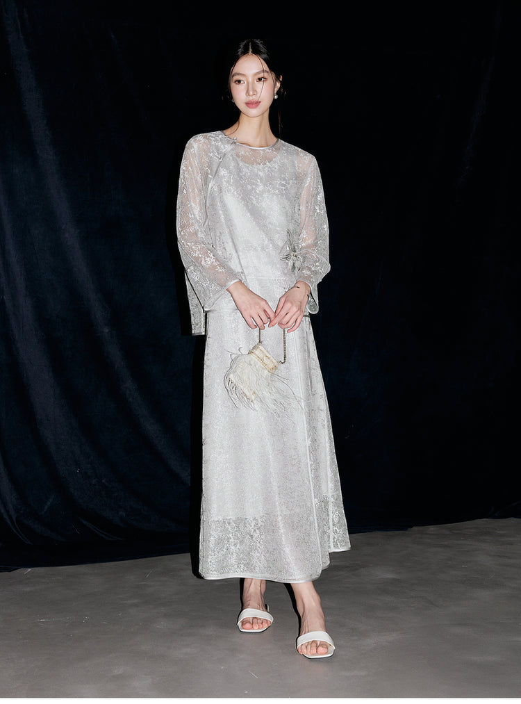 Hollow Lace Suspender Top Double-layer Skirt 5