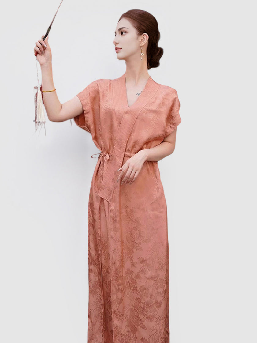 Jacquard_Crossover_Neck_Split_One-Piece_Wrap_Dress_10