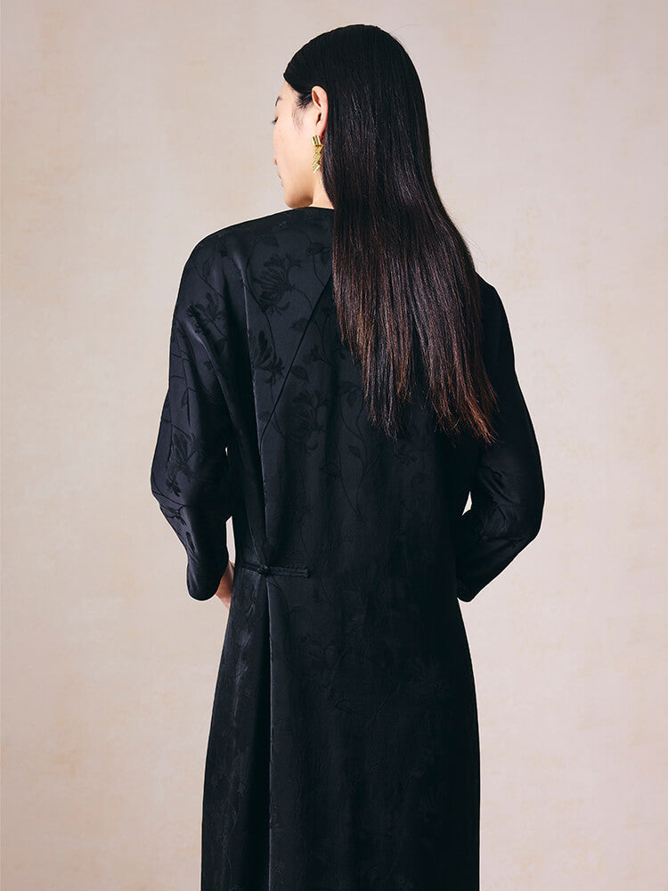 Jacquard_Frog_Closure_Button_Waist-cinching_Elegant_Dress_4