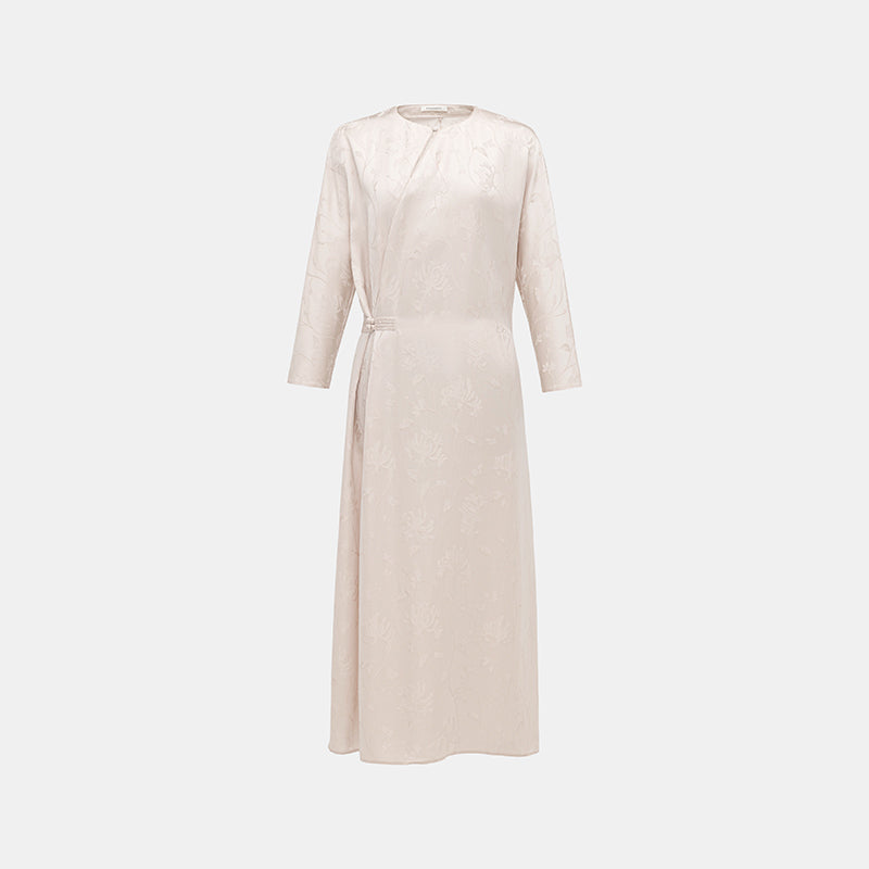 Jacquard_Frog_Closure_Button_Waist-cinching_Elegant_Dress_9