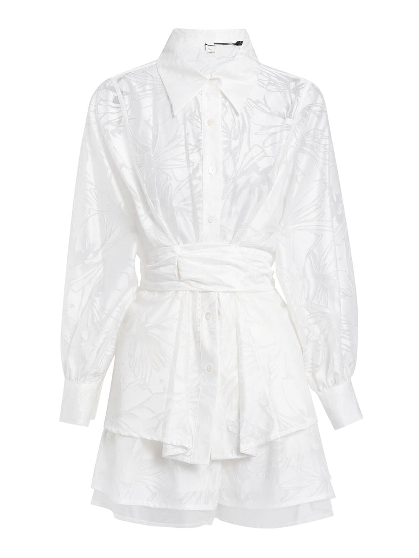 Jacquard_Hollow_Bow_Belt_Shirt_and_Mesh_Pocket_Shorts_Set_7