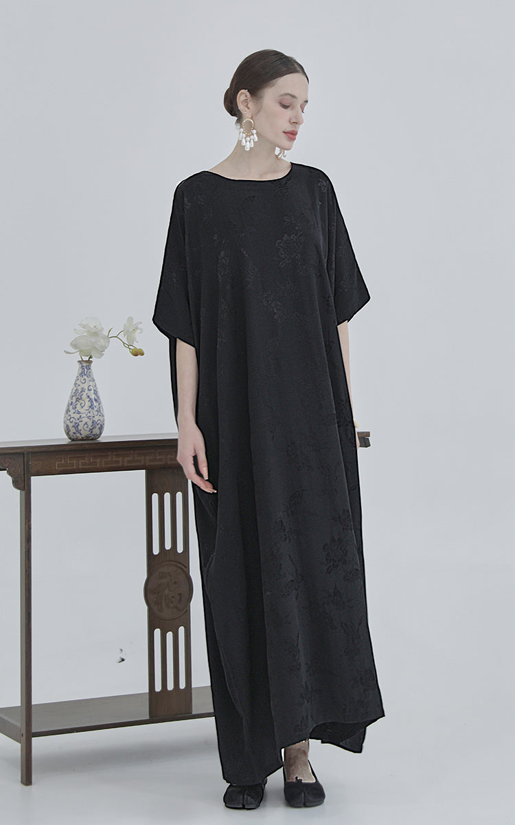 Jacquard_Retro_Minimalist_Maxi_Dress_1