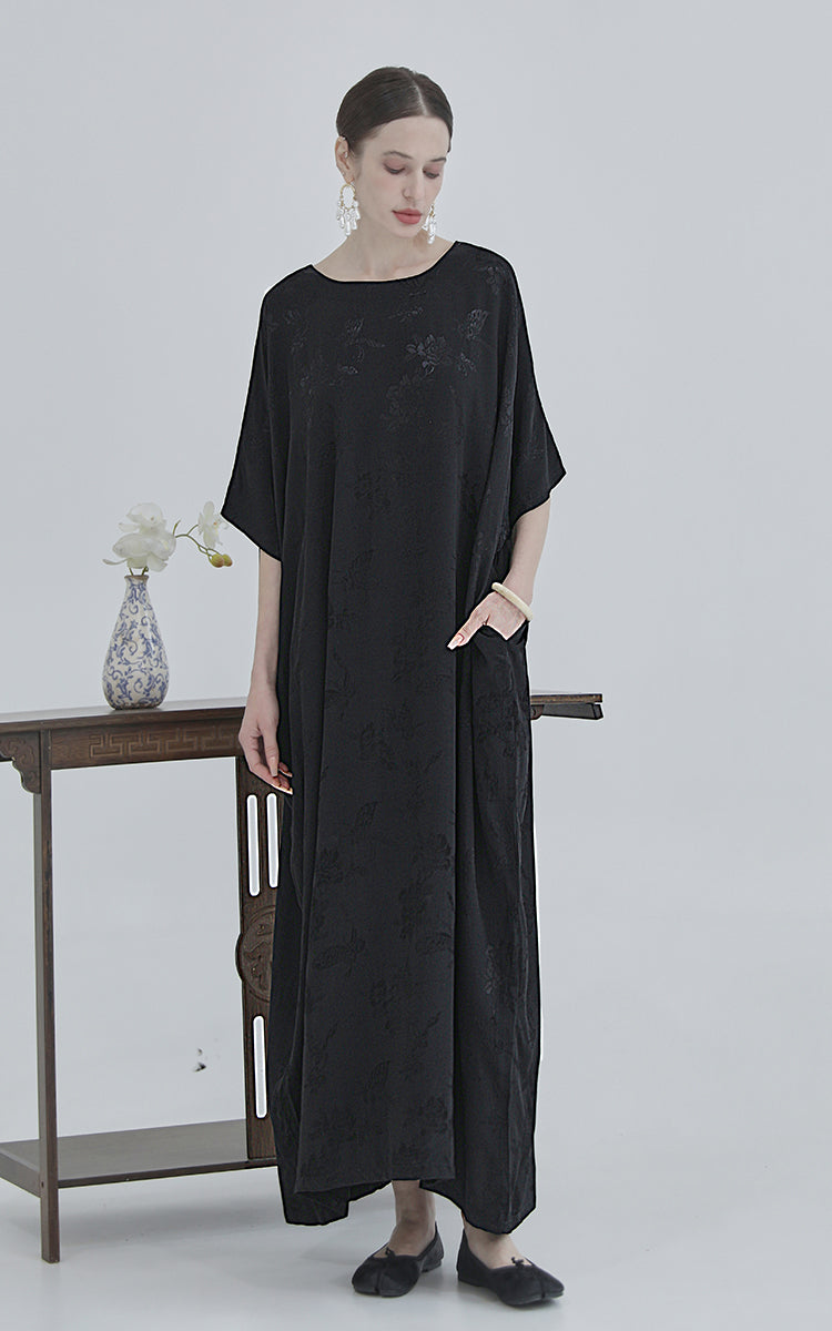 Jacquard_Retro_Minimalist_Maxi_Dress_2