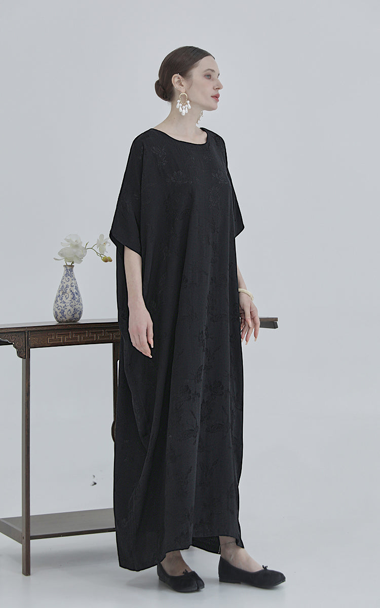Jacquard_Retro_Minimalist_Maxi_Dress_3
