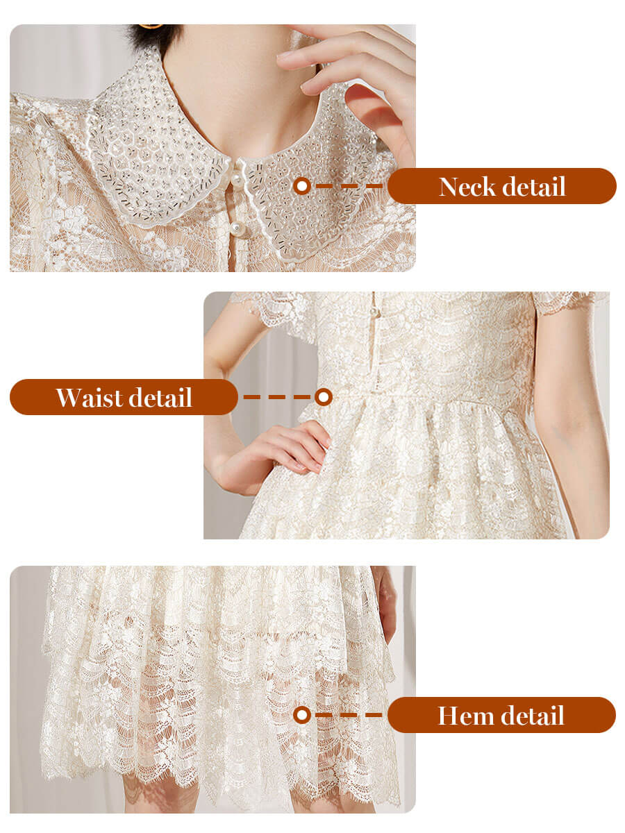 Lace_Spaghetti_Straps_Dress_and_Lapel_Crop_Top_Two-Piece_Set_11