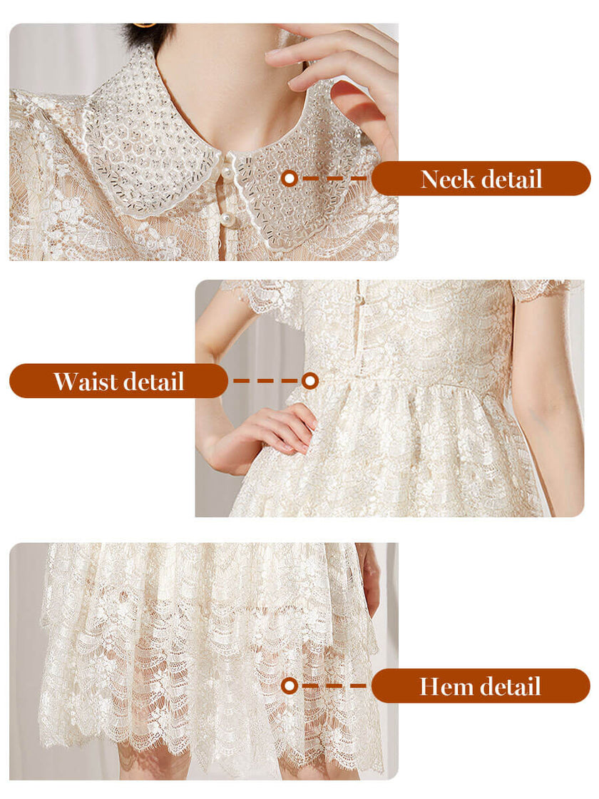 Lace_Spaghetti_Straps_Dress_and_Lapel_Crop_Top_Two-Piece_Set_11