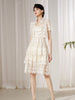 Lace_Spaghetti_Straps_Dress_and_Lapel_Crop_Top_Two-Piece_Set_4